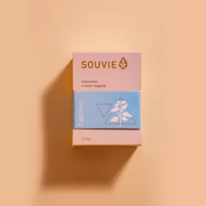 SABONETE CREME VEGETAL BASÍLICO 120G SOUVIE